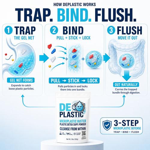 DEPLASTIC® Daily Microplastic Defense - Help Your Body Flush Microplastics & Fight Daily Inflammation From The Inside Out