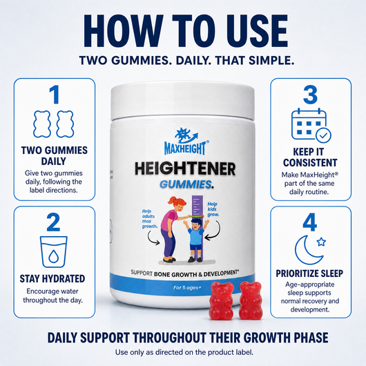 MaxHeight® Heightener Gummies — Natural 9-in-1 Growth & Bone Support to Help Your Child Reach Their Full Height Potential